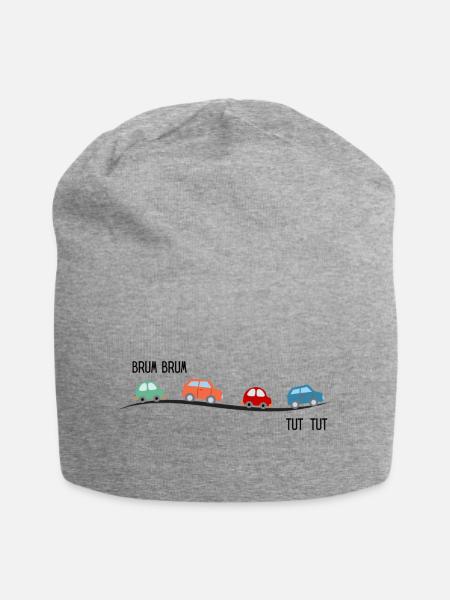 Autos im Geschwindigskeitsrausch - Jersey-Beanie - Grau meliert