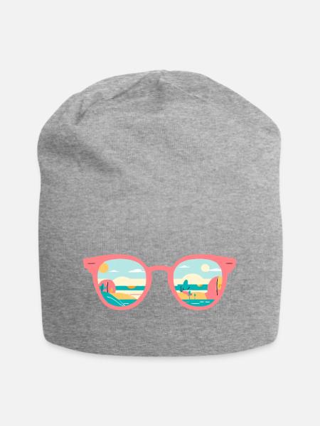 sunglasses - Jersey-Beanie - Grau meliert