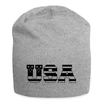 USA America - Jersey Beanie - heather grey - Front