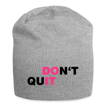 DO_IT - Jersey Beanie - heather grey - Front