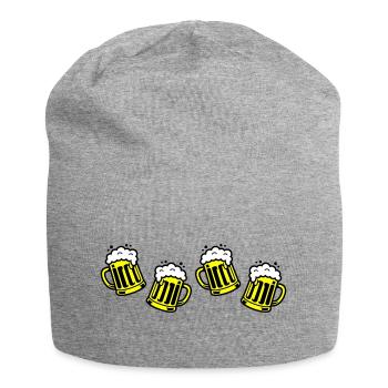 Bier Bierkrug Prost Comic - Jersey-Beanie - Grau meliert - Vorne