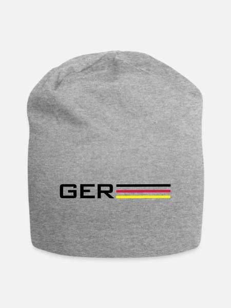 Deutschland GER Symbol - Jersey-Beanie - Grau meliert