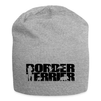BORDER TERRIER Chien de chasse Wilsigns Chasseurs - Bonnet en jersey - gris chiné - Devant