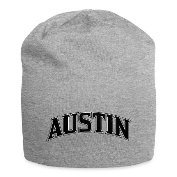 AUSTIN Arc Schriftzug Print - Jersey-Beanie - Grau meliert - Vorne