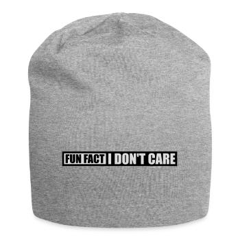 Je me fiche des faits - Bonnet en jersey - gris chiné - Devant