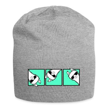 Lama Cool Looking Sunglasses Trio Friends Team - Jersey Beanie - heather grey - Front