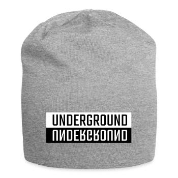 Background double font - Jersey Beanie - heather grey - Front