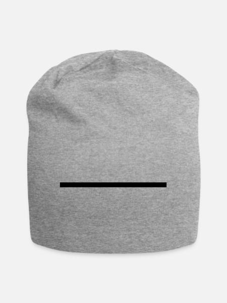 Strich - Linie - Jersey-Beanie - Grau meliert