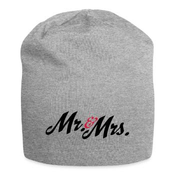 hochzeit - Jersey-Beanie - Grau meliert - Vorne