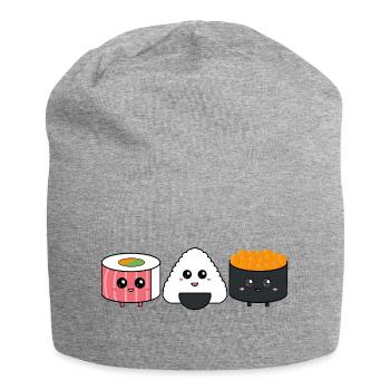Trio de sushi - Bonnet en jersey - gris chiné - Devant