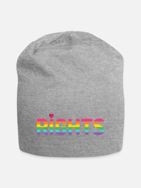 Pride Month LGBTQ - LGBTQ-Rechte sind Menschenrechte - Jersey-Beanie - Grau meliert