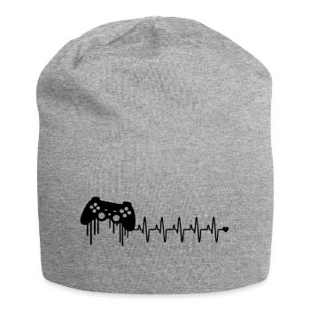 gaming kontroller herzschlag - Jersey-Beanie - Grau meliert - Vorne