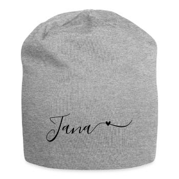 Prénom Jana Prénom décoratif - Bonnet en jersey - gris chiné - Devant