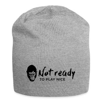Guerrilla Girl – not ready to play nice - Jersey-Beanie - Grau meliert - Vorne