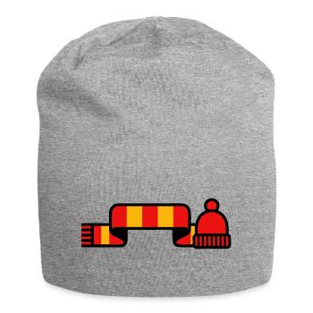 Fan scarf cap stadium logo - Jersey Beanie - heather grey - Front