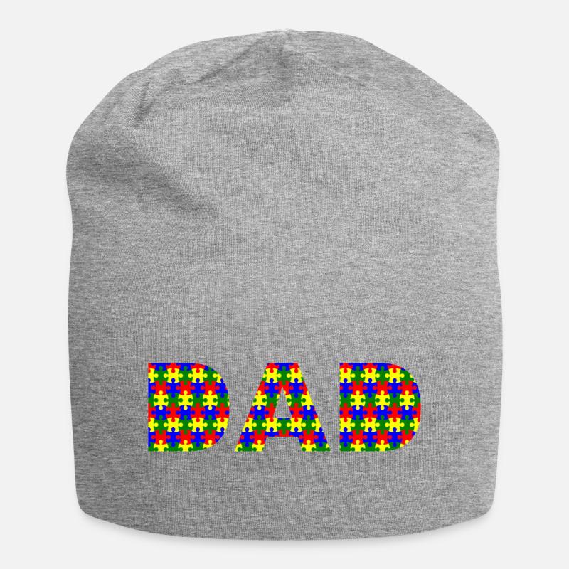 MODÈLE de puzzle de lettre d’autisme de DAD - Bonnet en jersey - gris chiné