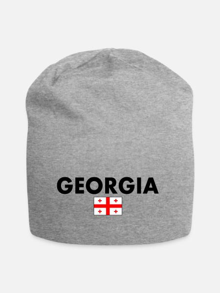 Georgien - Jersey-Beanie - Grau meliert