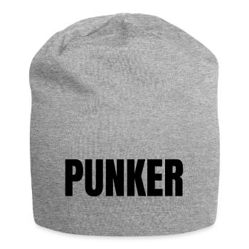 Lustiger Spruch Punker - Jersey-Beanie - Grau meliert - Vorne