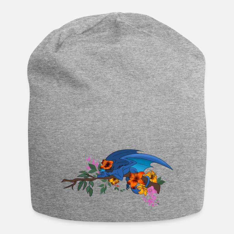 Dragon et Lys - Bonnet en jersey - gris chiné