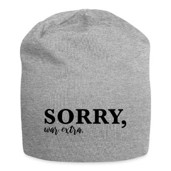 Sorry, war extra - Jersey-Beanie - Grau meliert - Vorne