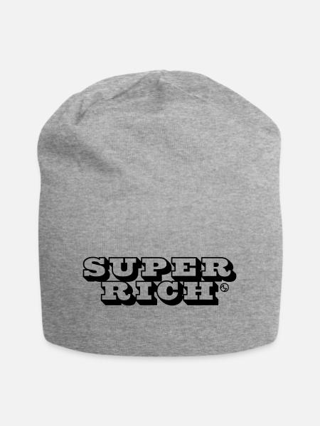 Superrich – Träume groß, lebe größer - Jersey-Beanie - Grau meliert