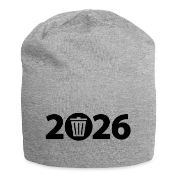 Trash 2026, Abfall 2026, Dreck 2026 - Jersey-Beanie - Grau meliert - Vorne