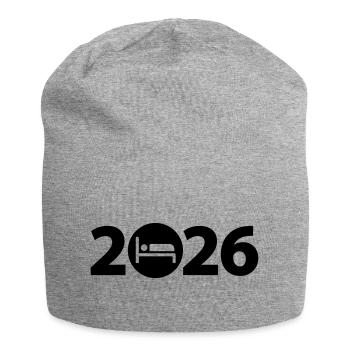Sleep 2026, sleep in 2026 - Jersey Beanie - heather grey - Front