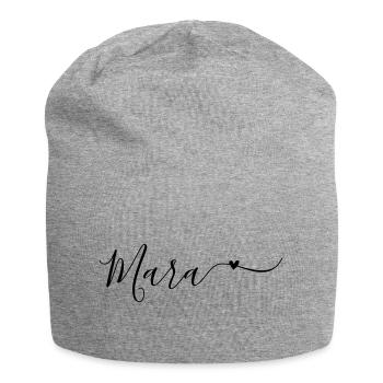 Prénom Mara Prénom décoratif - Bonnet en jersey - gris chiné - Devant