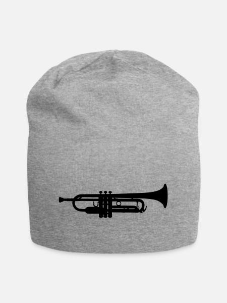Trompete - Jersey-Beanie - Grau meliert