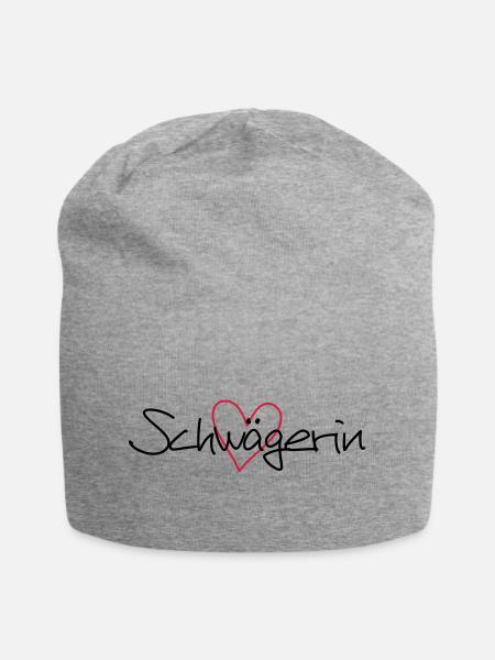 Schwägerin Herz Geschenk Junggesellenabschied - Jersey-Beanie - Grau meliert