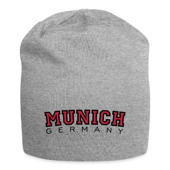 München Munich Germany (Schwarz/Rot) - Jersey-Beanie - Grau meliert - Vorne
