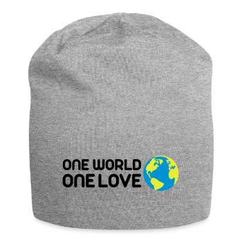 One World One Love - Jersey Beanie - heather grey - Front