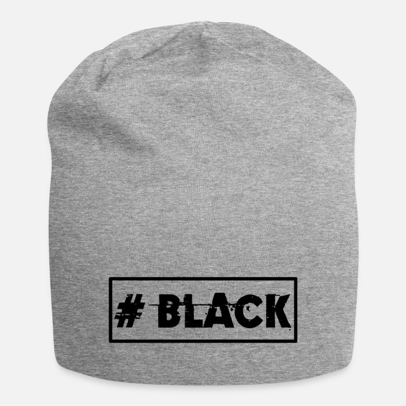 # Black - Jersey Beanie - heather grey