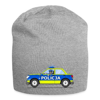 Voiture de police Policja Pologne Bleu et Jaune - Bonnet en jersey - gris chiné - Devant