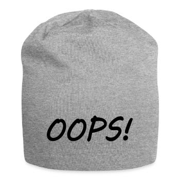 Oops - Jersey-Beanie - Grau meliert - Vorne