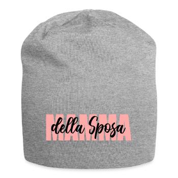 Mutter der italienischen Braut - Jersey-Beanie - Grau meliert - Vorne