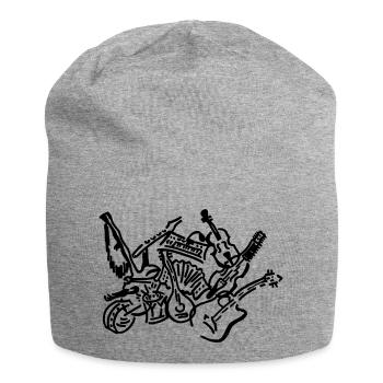 Musikinstrumente - Jersey-Beanie - Grau meliert - Vorne