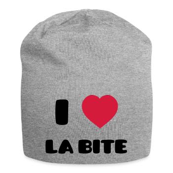 I Love La Bite - Bonnet en jersey - gris chiné - Devant