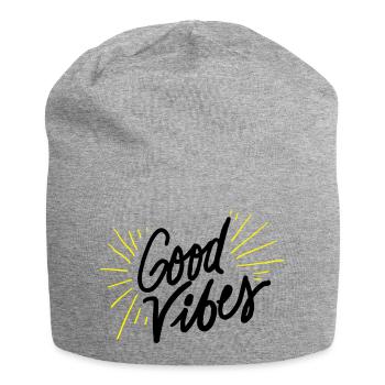good vibes - Bonnet en jersey - gris chiné - Devant