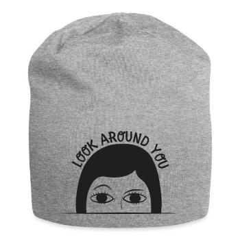 regardez autour de vous - Bonnet en jersey - gris chiné - Devant