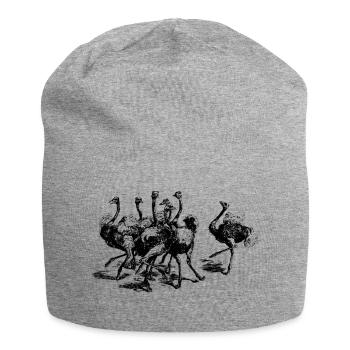 Strauß - Jersey-Beanie - Grau meliert - Vorne