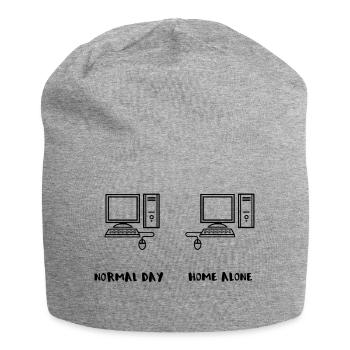Computer porn masturbation handjob sex internet - Jersey Beanie - heather grey - Front
