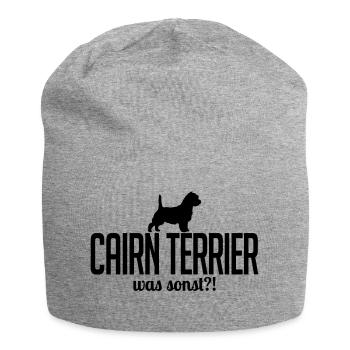 CAIRN TERRIER what else - Jersey Beanie - heather grey - Front