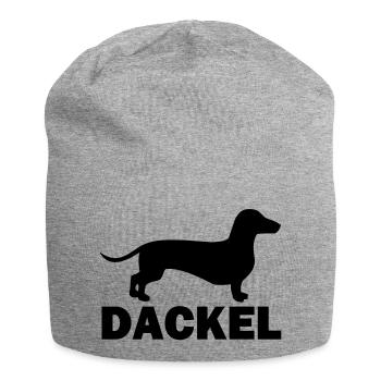 Dackel - Jersey-Beanie - Grau meliert - Vorne