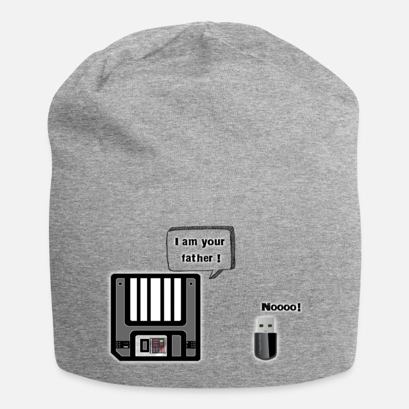 Floppy to USB key - Jersey Beanie - heather grey