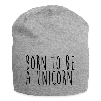 Born to be a unicorn - Jersey-Beanie - Grau meliert - Vorne