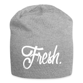 fresh white - Jersey Beanie - heather grey - Front
