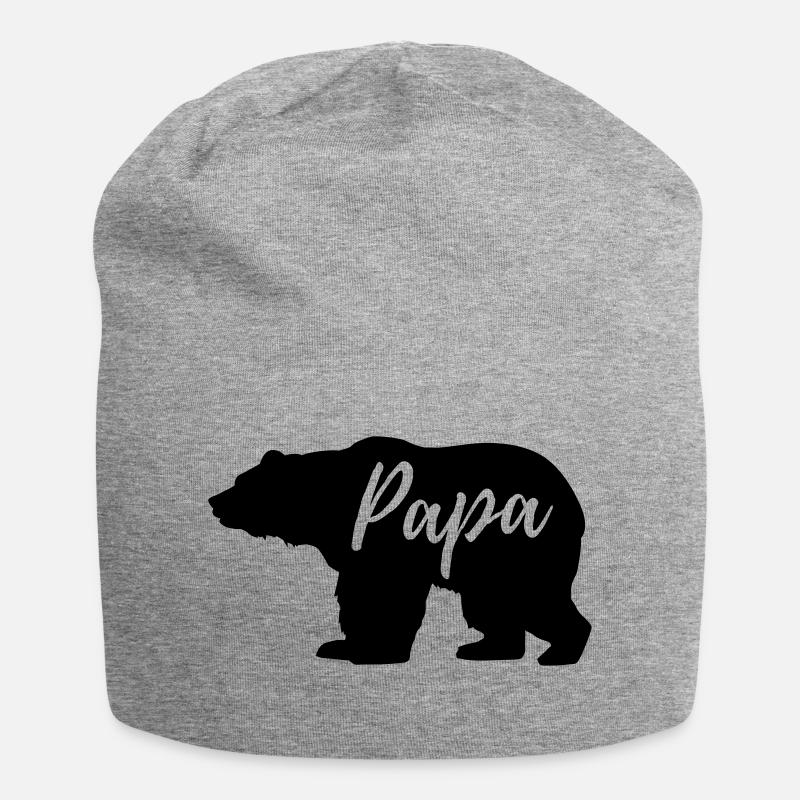 Papa Bär - Jersey-Beanie - Grau meliert