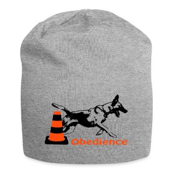 Obedience Malinois umrundet Pylon - Jersey-Beanie - Grau meliert - Vorne
