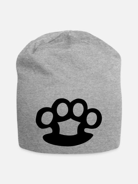 Schlagring - Jersey-Beanie - Grau meliert